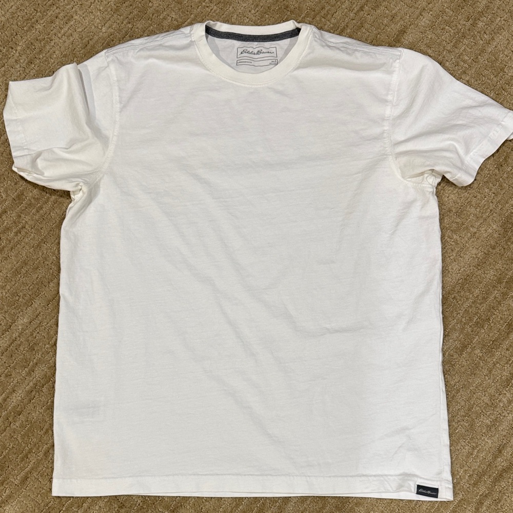 Eddie Bauer Men's White Short Sleeve Tee